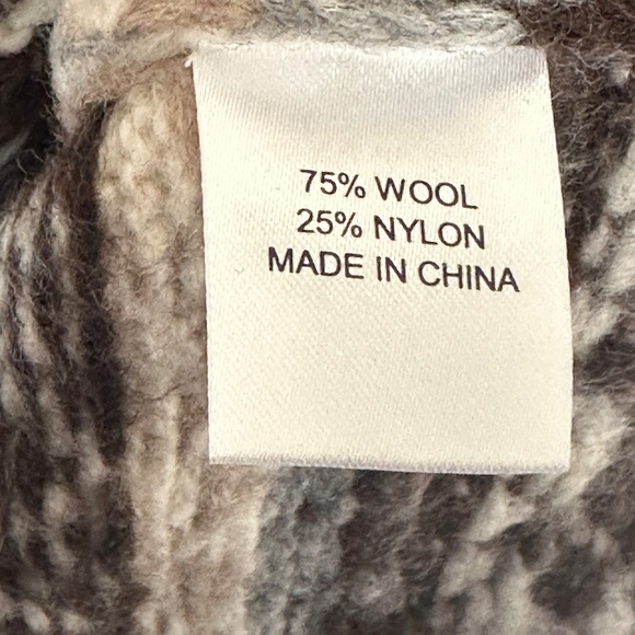 Tuckernuck Fair Isle Wool Blend Turtleneck Sweater Cropped Women's Size Small - Picture 5 of 6